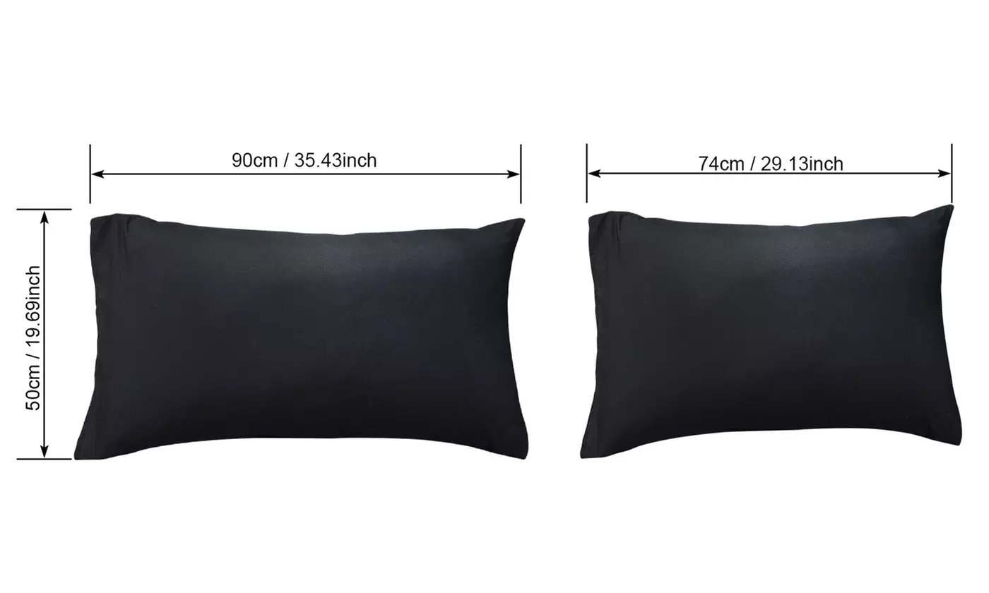 2 Pack Solid Pure Bed Pillow Case Covers Ultra Soft