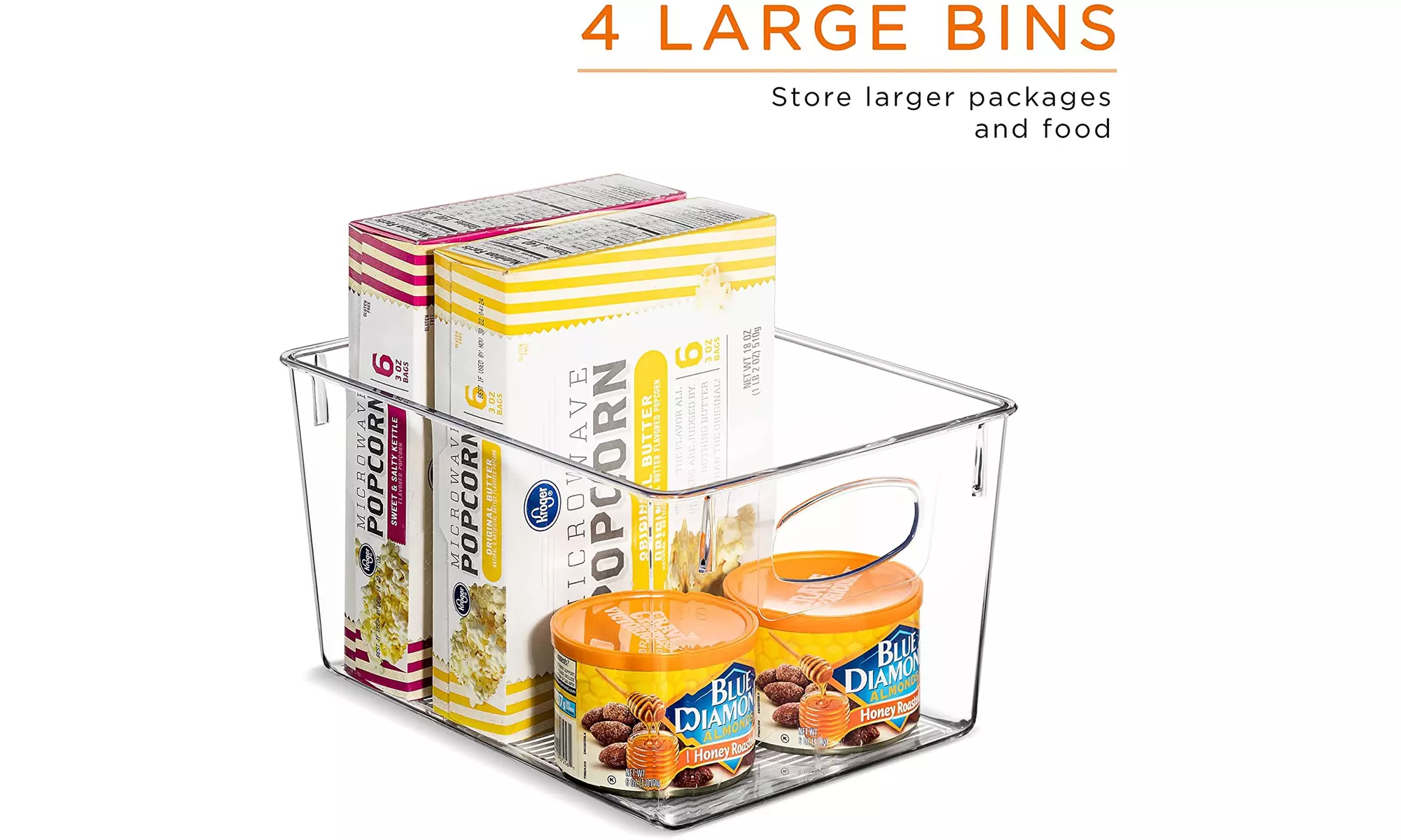 Sorbus Clear Organizer Storage Bins for Fridge, Freezer and Pantry (10-Pack)