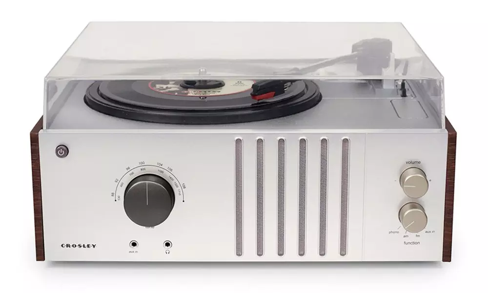 Crosley CR6017A-MA Player Turntable with AM/FM Radio Aux-In Mahogany Refurbished - Primary Image
