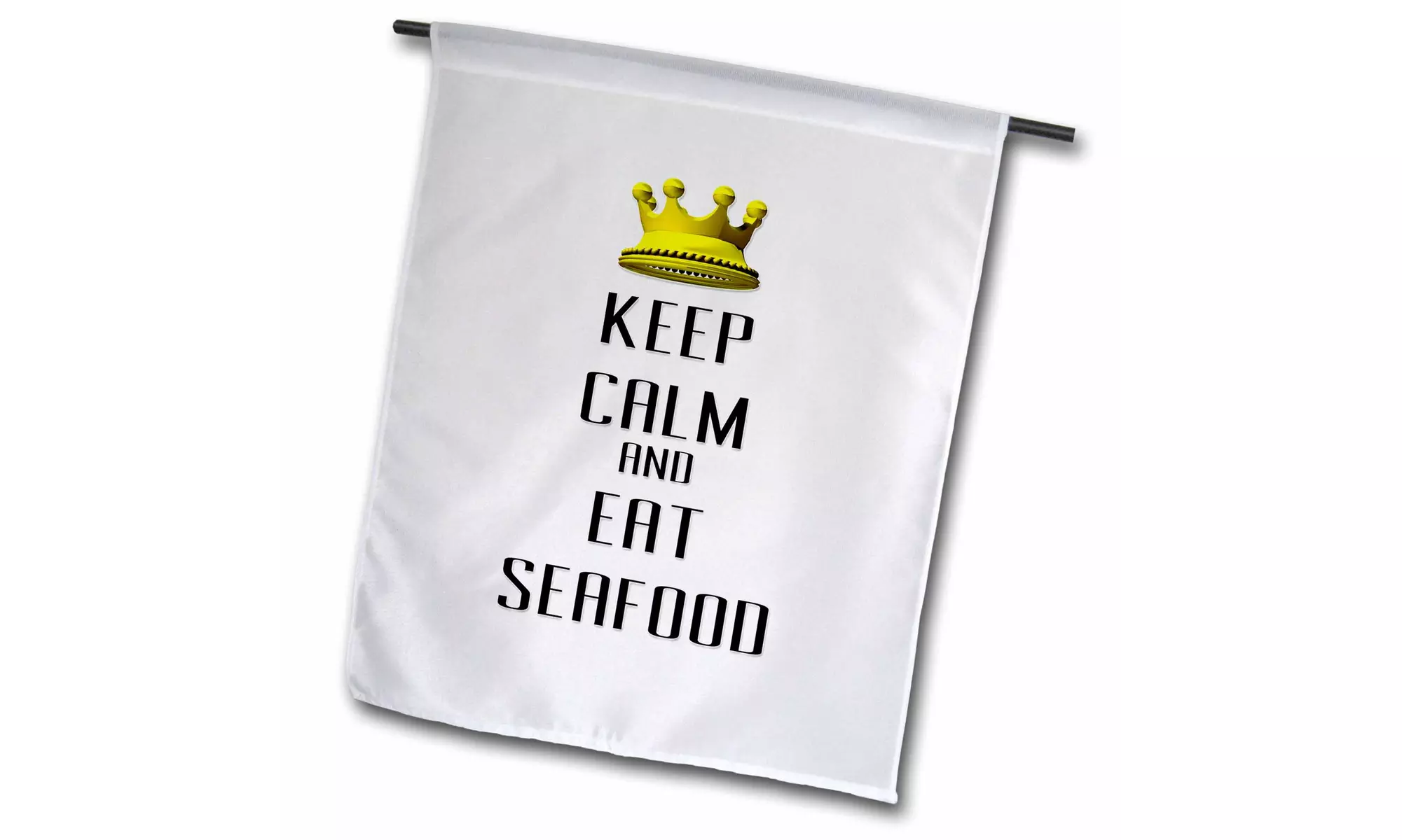  Garden Flag  Gold Crown Keep Calm And Eat Seafood - 12 by 18-inches  - Second Medium