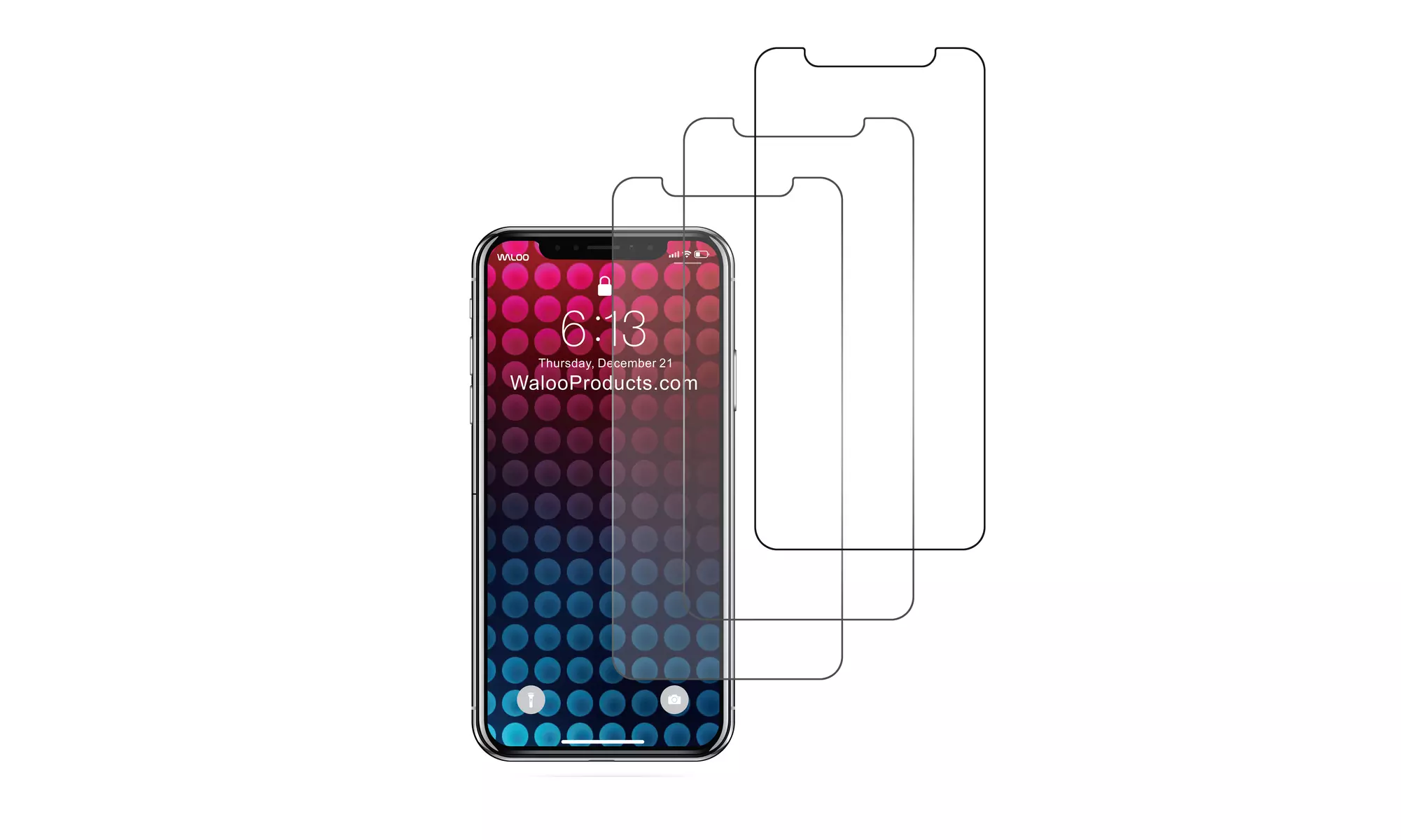Waloo Privacy or Blue Light Tempered Glass Screen Protector for iPhone