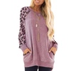 Image 3: Sexy Leopard Round Neck Long Sleeve Pocket Women Sweater