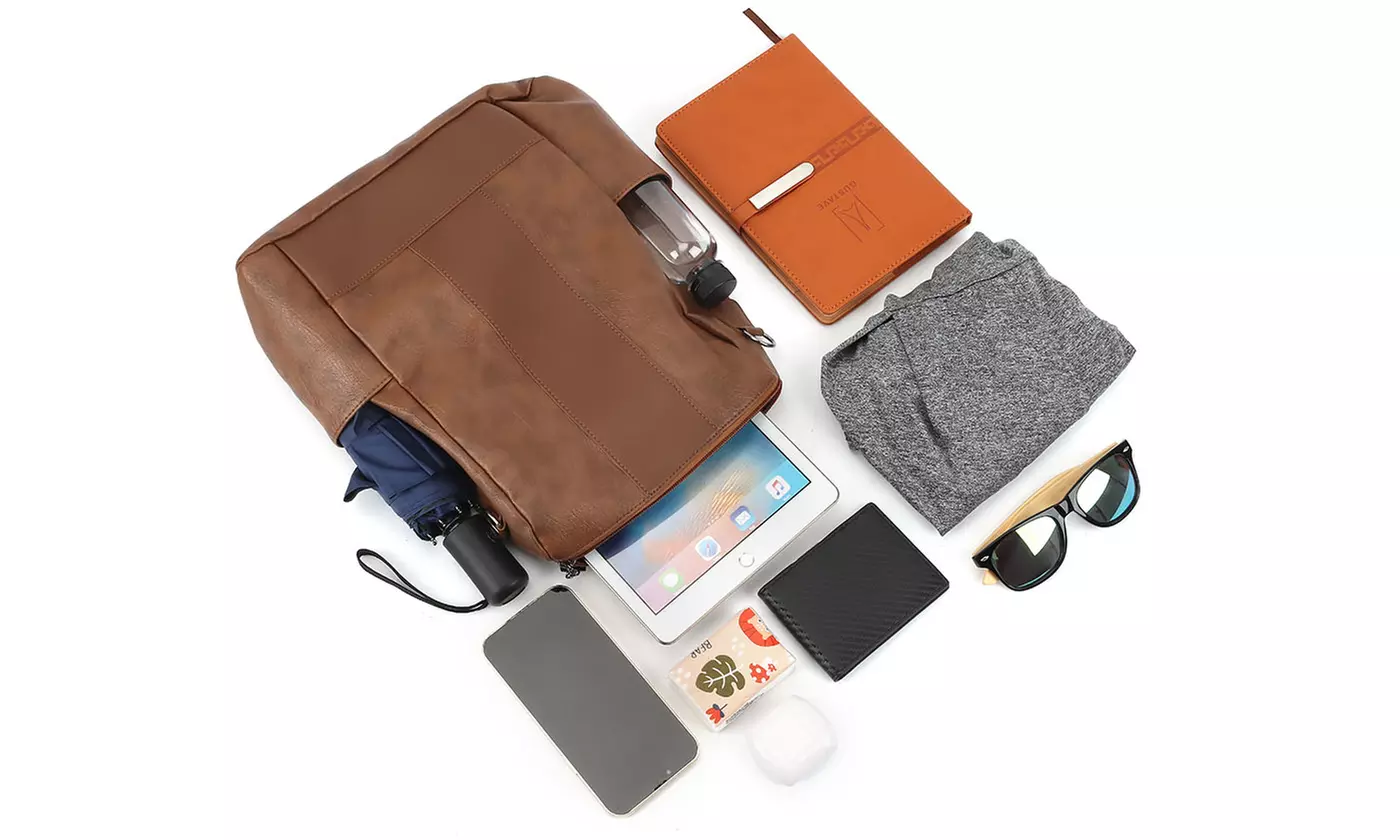 Women PU Leather Backpack Book Bag School Travel Handbag Rucksack Zipper Bag