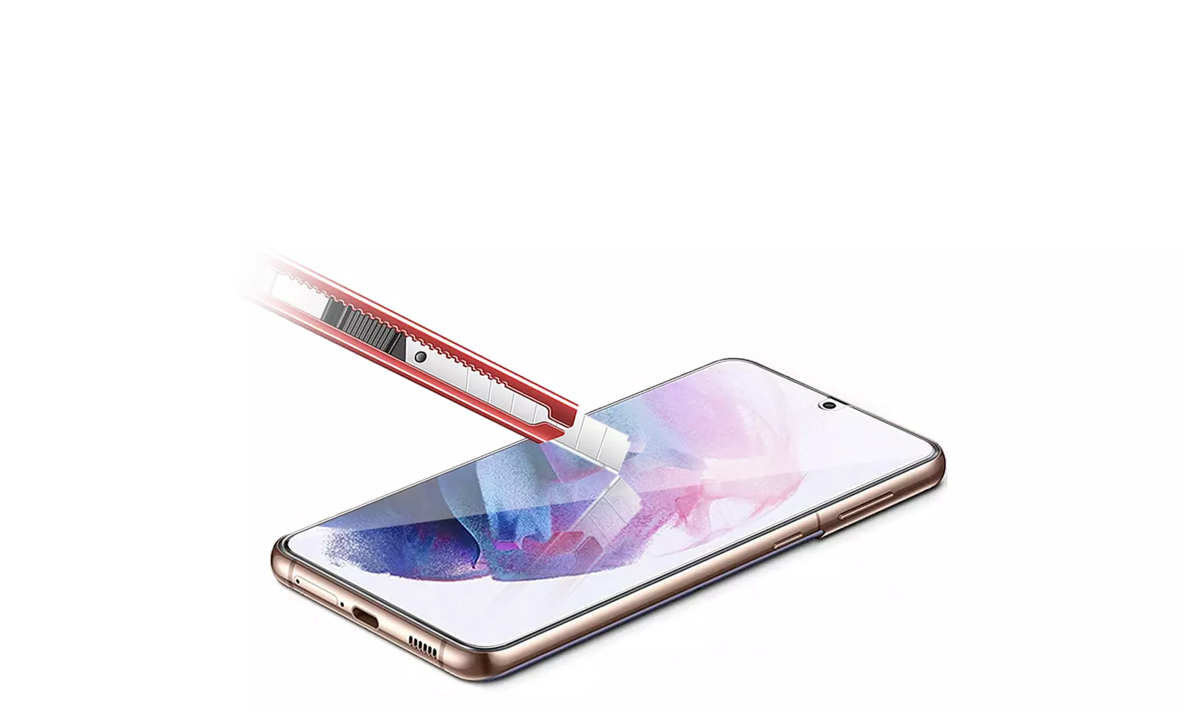 For Samsung Galaxy S21/Plus/Ultra 5G Full Cover Tempered Glass Screen Protector - Second Medium