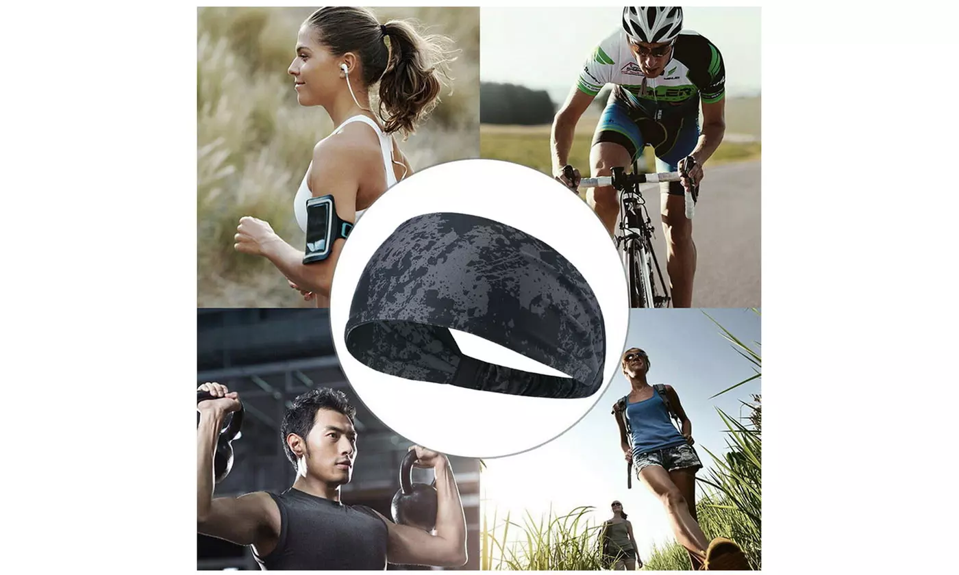 Unisex Yoga Sport Athletic Headband for Running Sports Elastic Wicking Sweatband