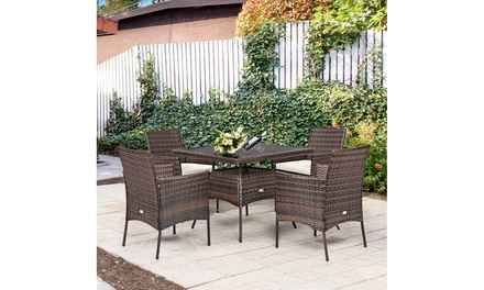 Up To 56% Off On Costway 5PCS Patio Rattan Din... | Groupon Goods