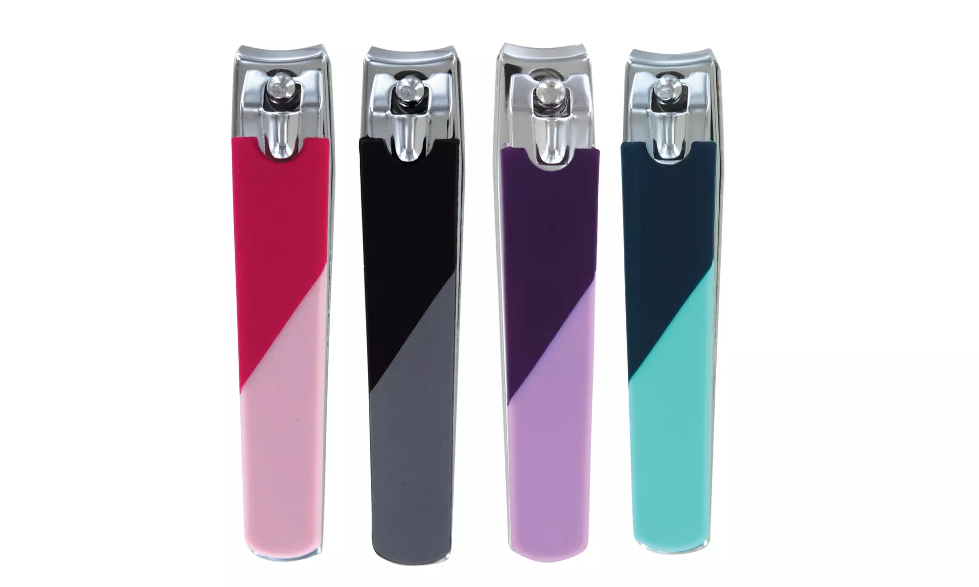 No-Slip Precision Edge Nail Clippers Toenail Clipper with Silicone Grip (4-Pack) - Primary Image
