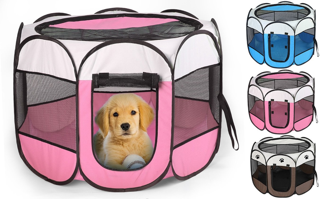 PetLuv Portable Foldable Dog Playpen and Travel Kennel