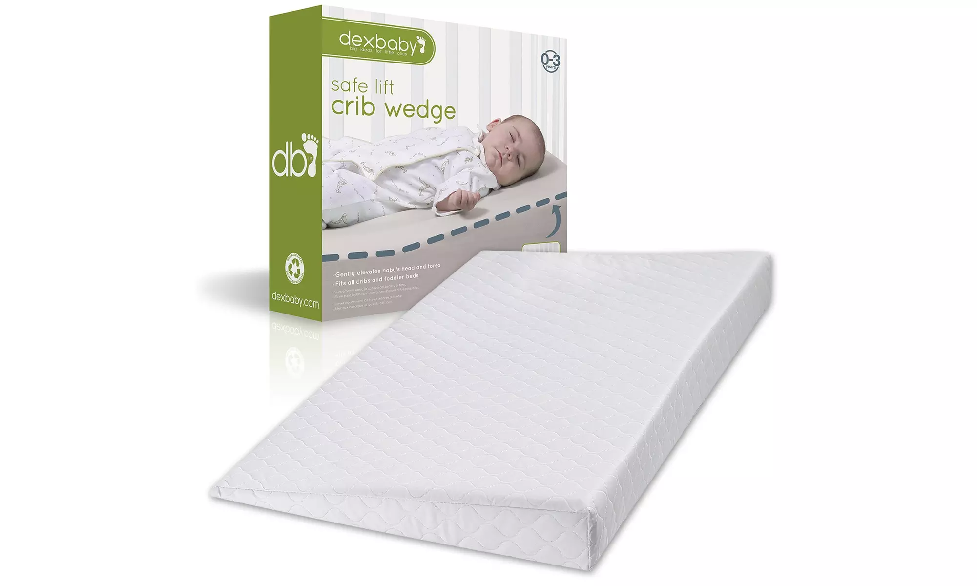 DexBaby Safe Lift Universal Crib Wedge and Sleep Wedge for Baby Mattress - Primary Image