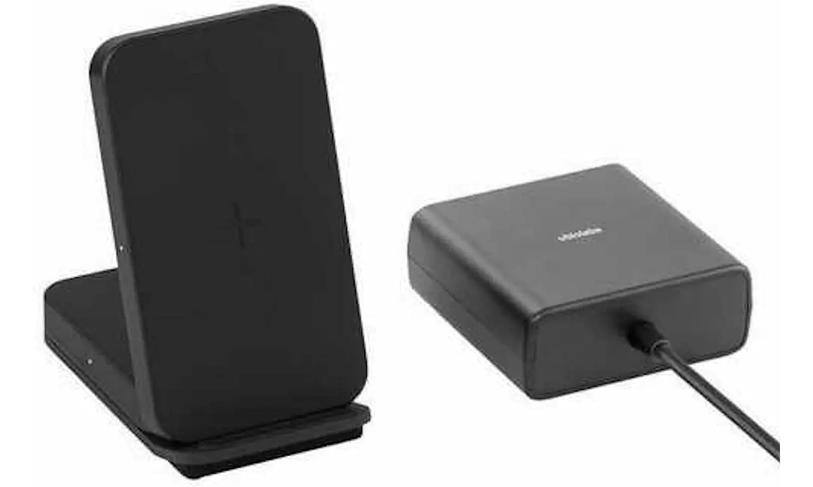 Ubio Labs 2-in-1 Wireless Charging Stand - Black AWC1109-Refurbished