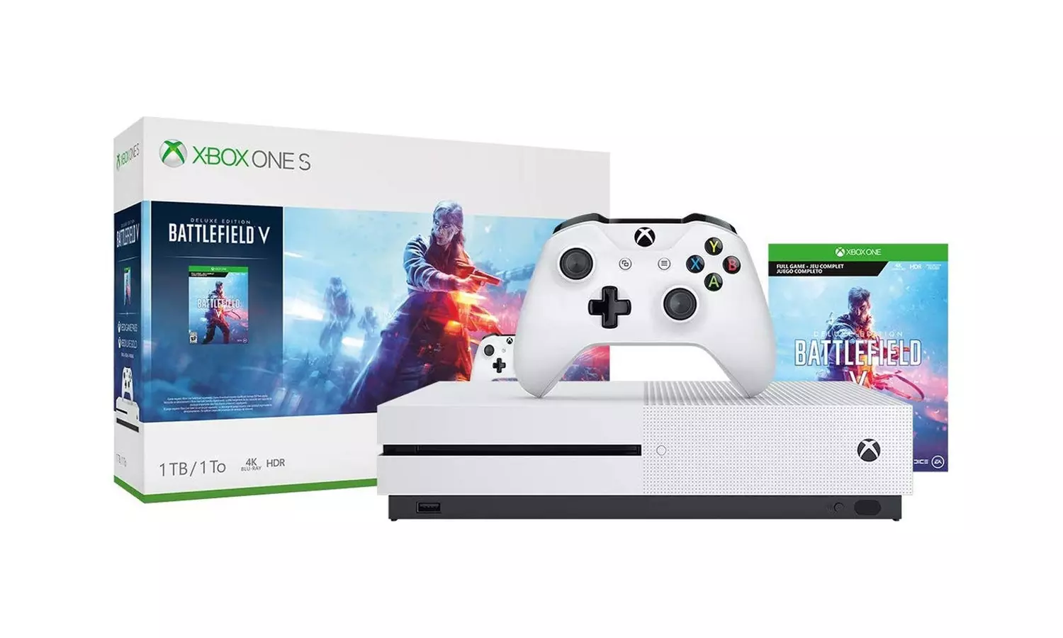 Xbox One S 1TB Console - Battlefield V Bundle by Microsoft 234-00679 - Primary Image