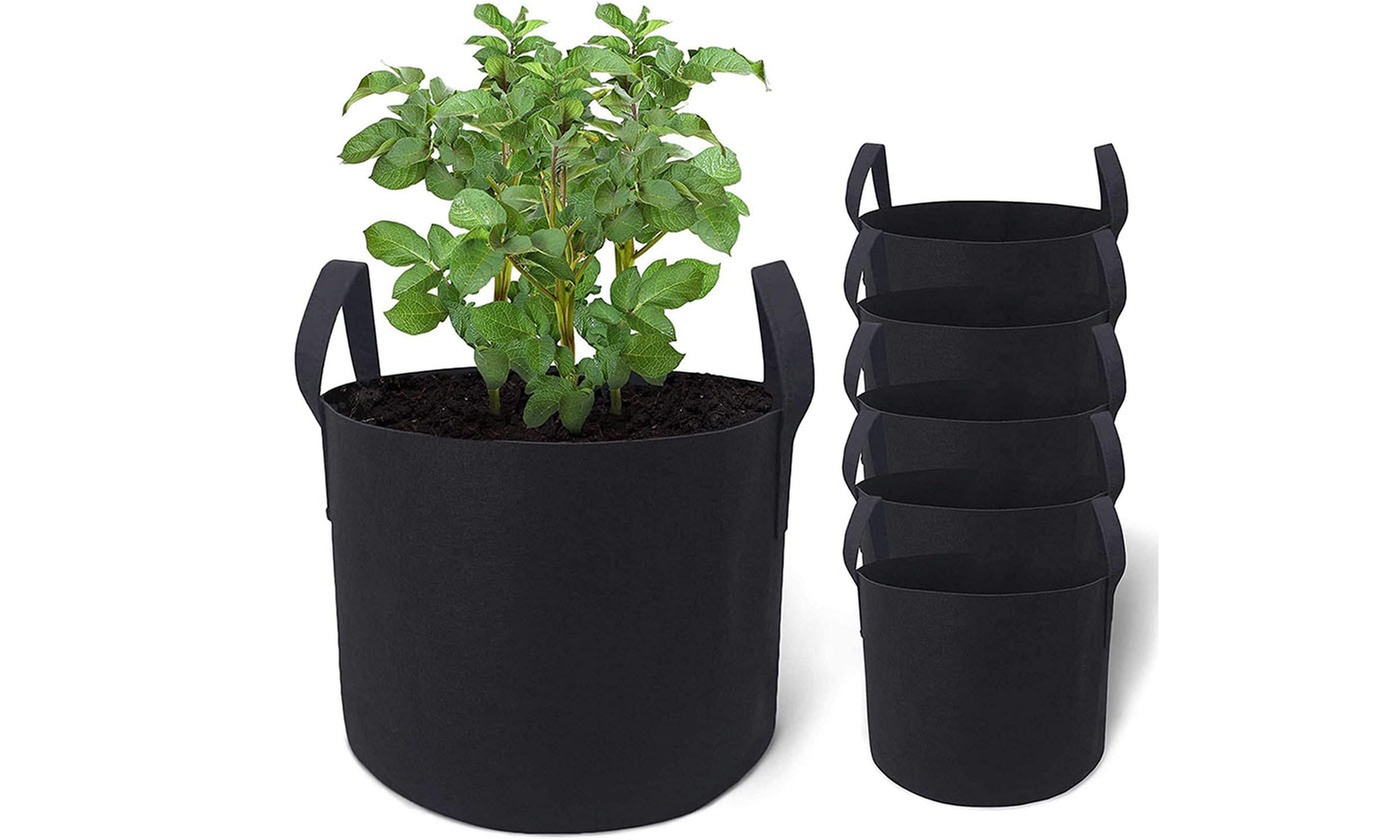 5 Pack Garden Grow Bag Vegetable Plant Bag (1,2,3,5,7,Gallon)