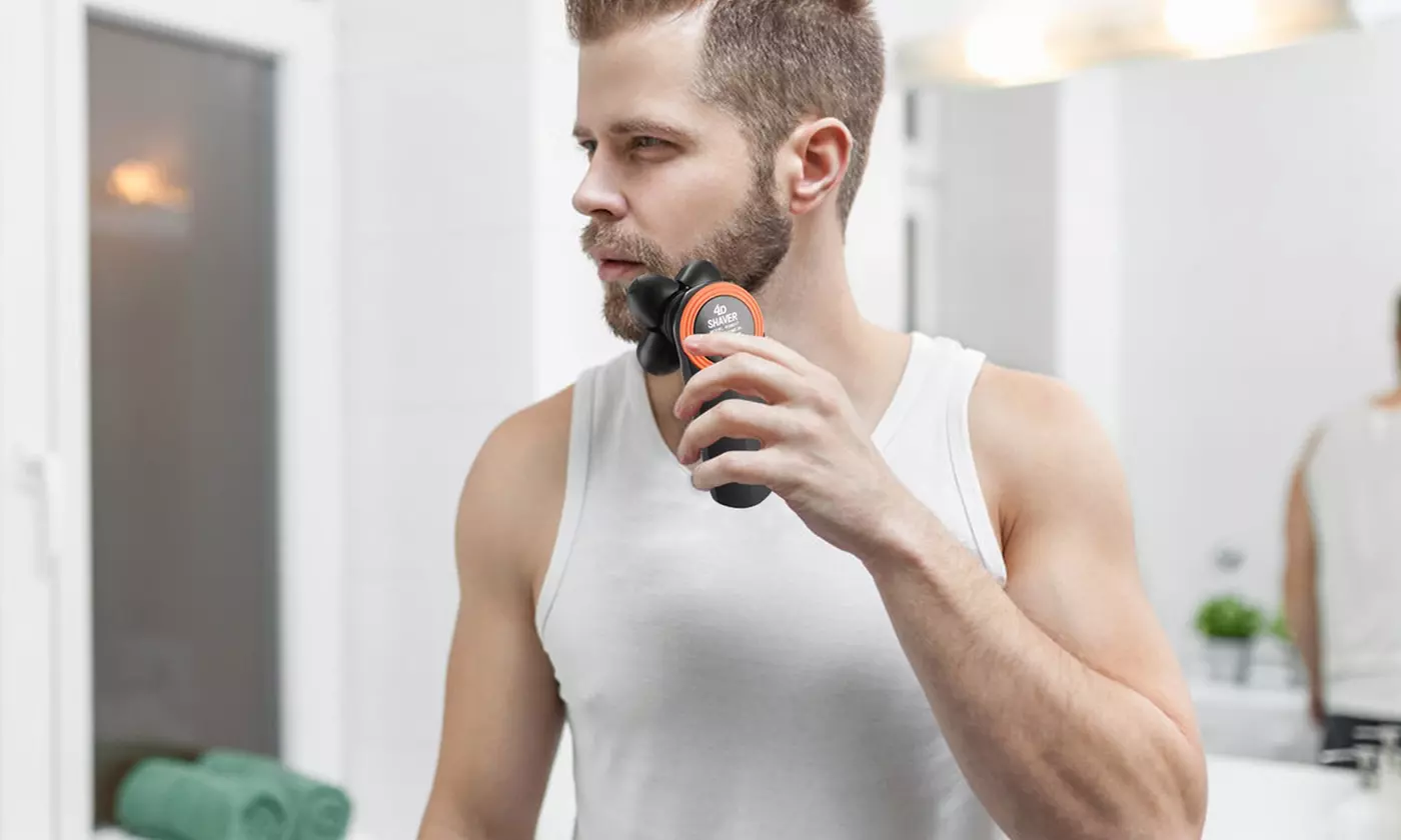 iMounTEK Men's Cordless 4D Electric Rotary Shaver Wet/Dry Rechargeable Razor