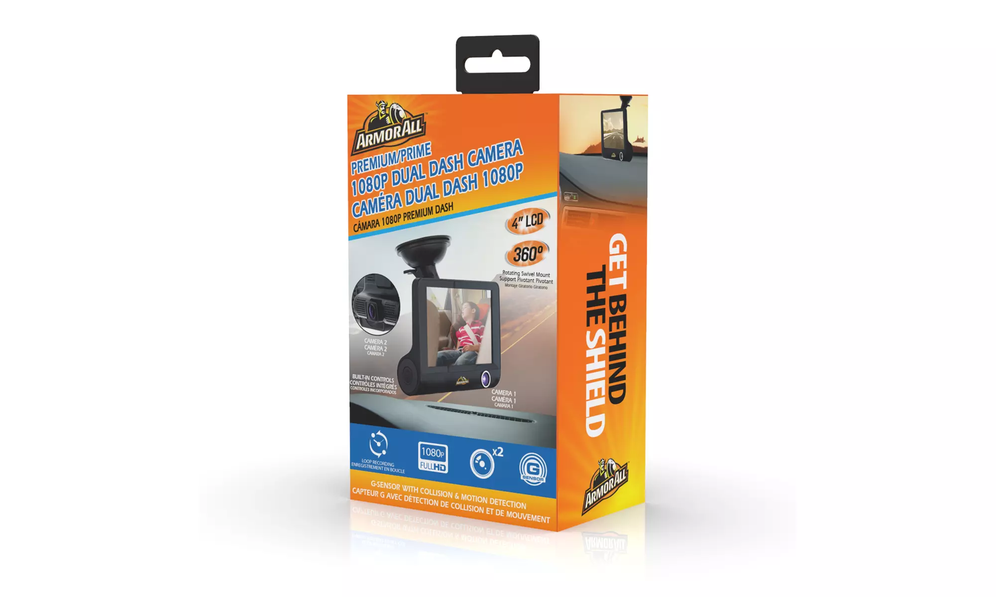 Armor All HD 1080p Dual Camera Dash Cam with G-Sensor and Collision Detection - Second Medium