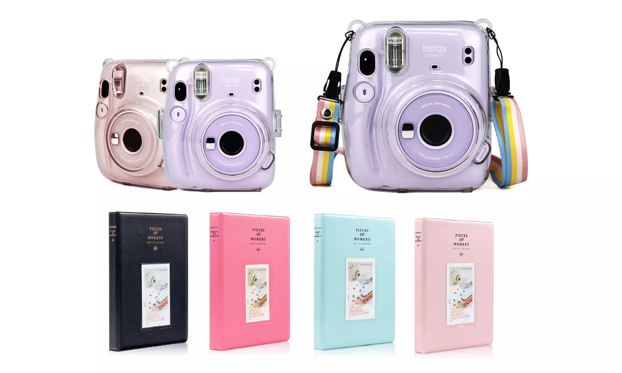 Fujifilm Mini 11 Crystal Camera Case with Photo Album for Instax Mini 11 Camera - Primary Image