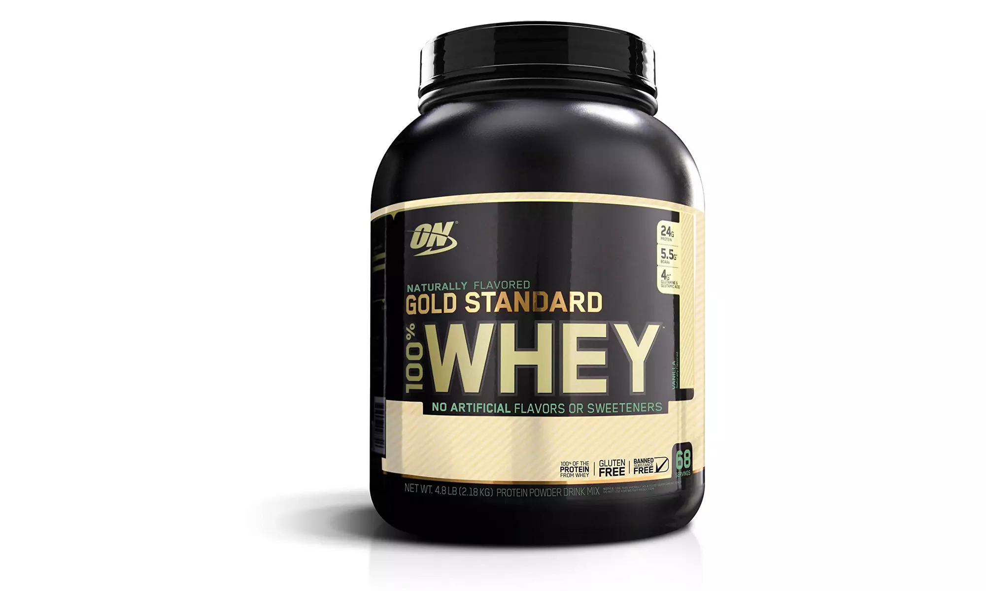 Optimum Nutrition GOLD STANDARD Whey Protein Powder, Naturally Flavored, 4.8 lb - Primary Image