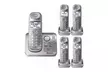 Panasonic Expandable Digital Cordless Phone (Silver) with 5 Handsets Bundle - Second Medium
