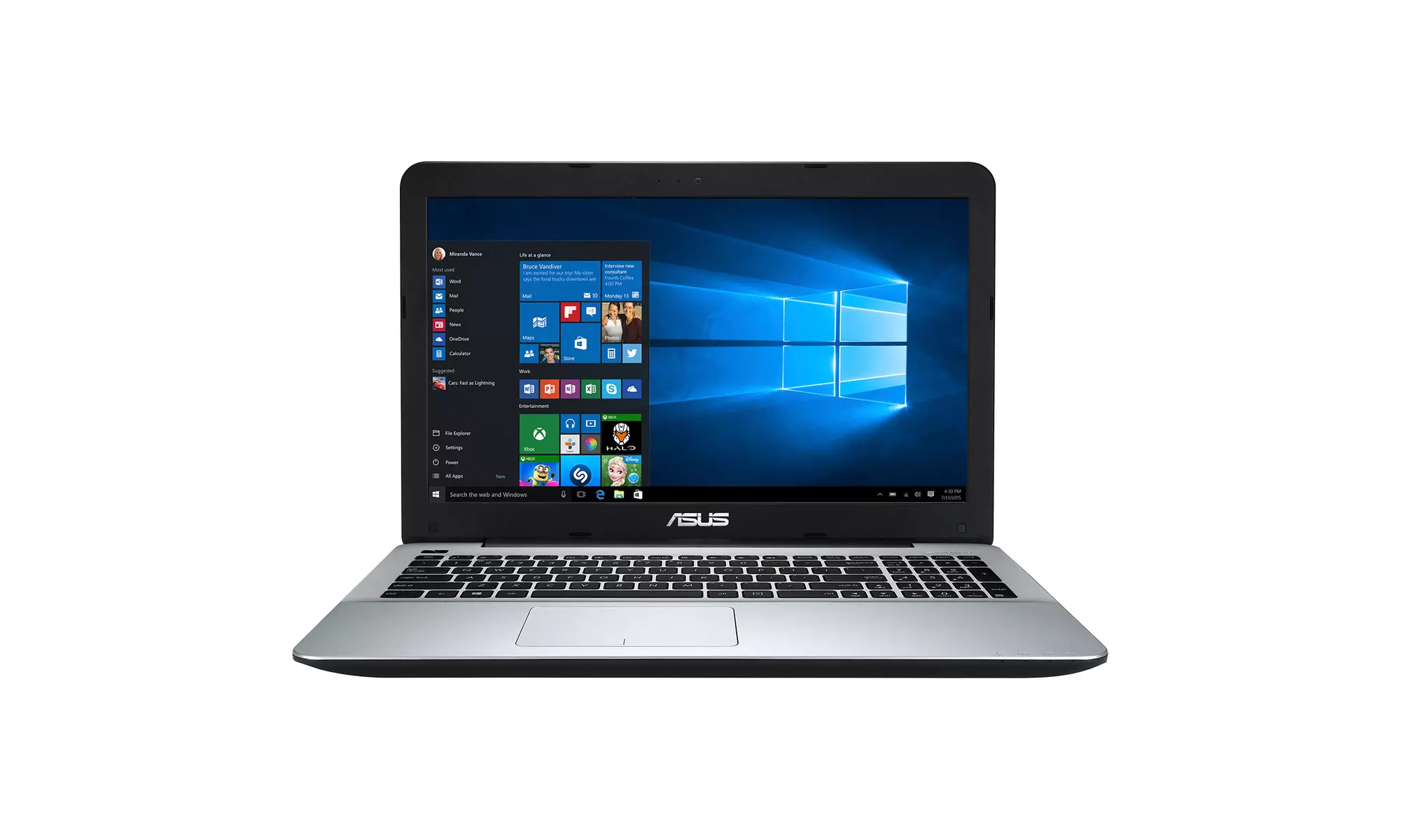 ASUS 15.6" Laptop with AMD Quad-Core Processor, 12GB RAM, and 1TB Hard Drive (Refurbished A-Grade) - Primary Image