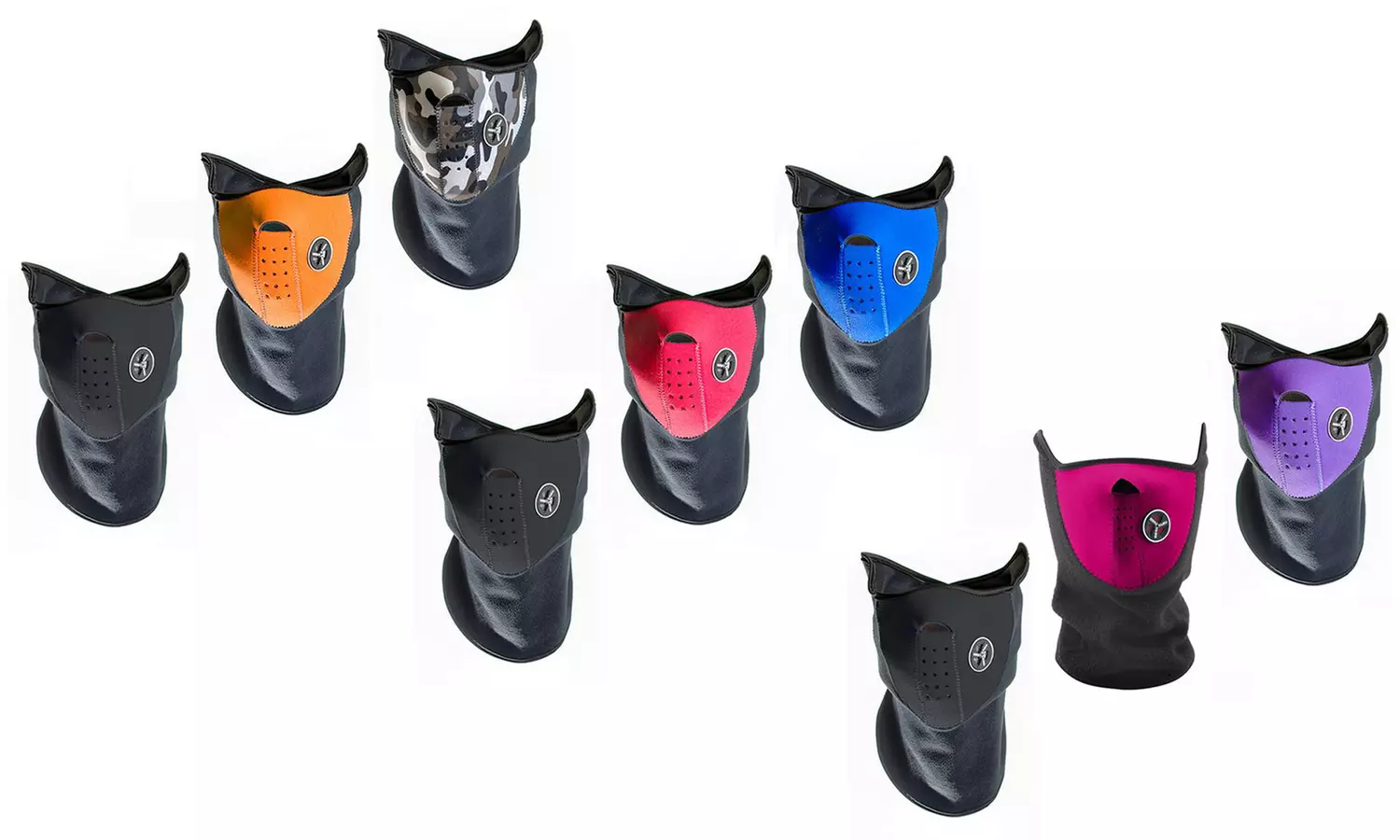 Neoprene Face & Neck Winter Ski Mask - (3-Pack) Multiple Colors Velcro Closure - Primary Image