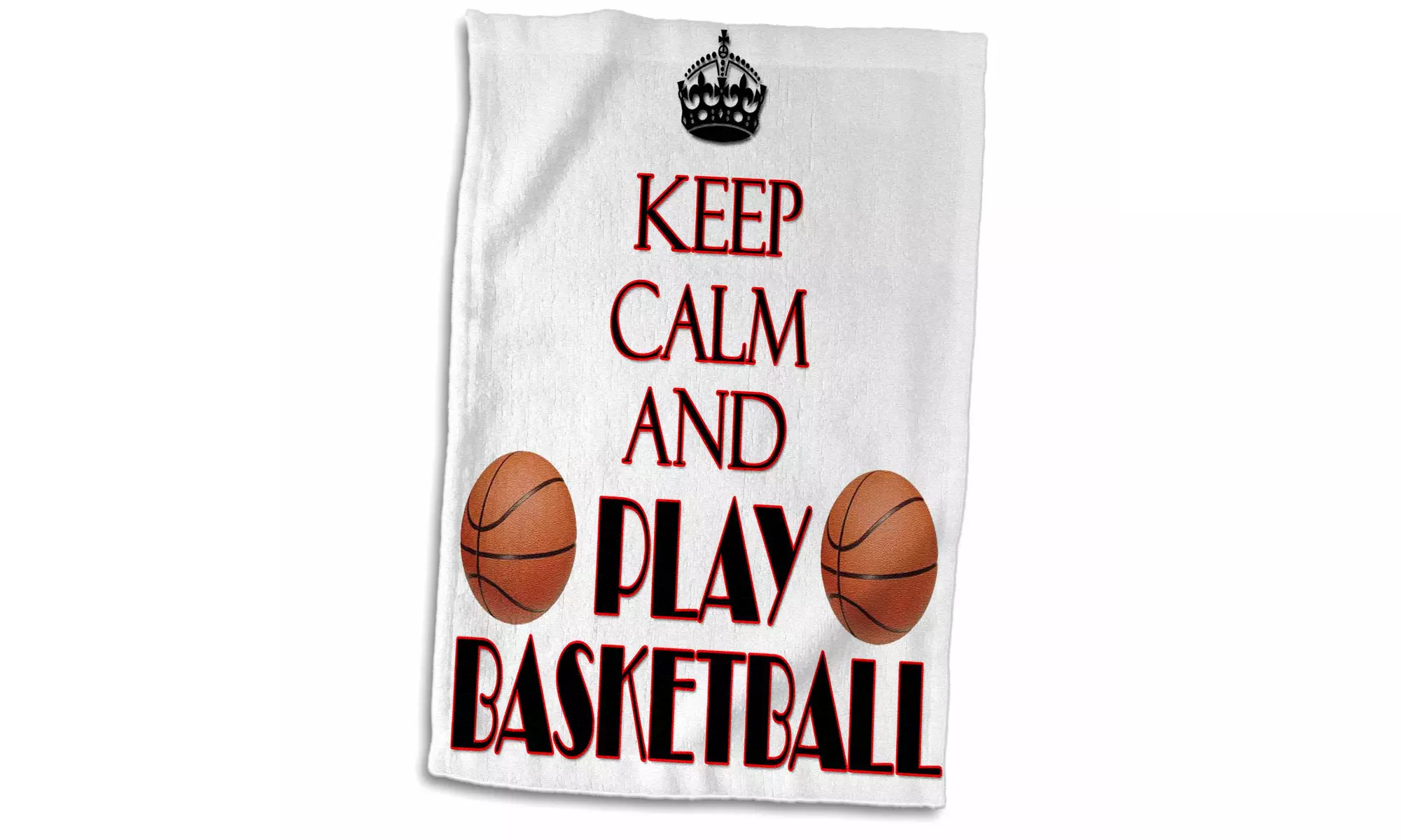 Towel - Keep calm and play basketball.  - 15 by 22-inches  - Primary Image