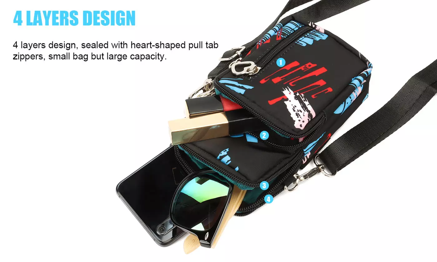 Small Cell Phone Purse  Bag Cross Body Wristlets Strap Wallet Pouch