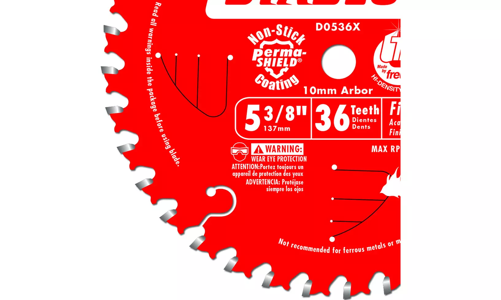 Freud D0536X Diablo 5-3/8-Inch 36 Tooth ATB Cordless Trim Saw Blade (2 Pack) - Second Medium