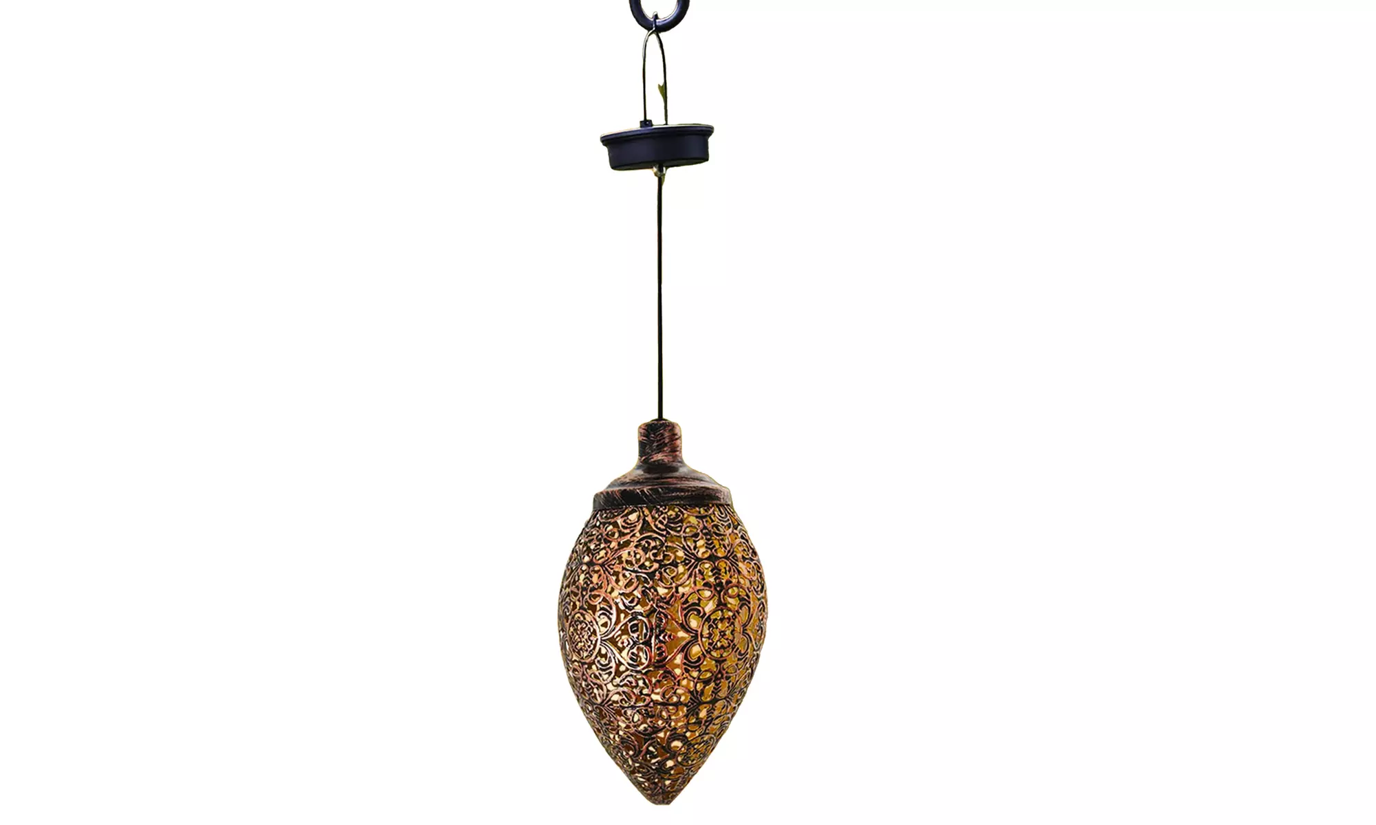 LED Solar Lights Hollowed-out Iron Lantern Light Garden Lights Garden Decor
