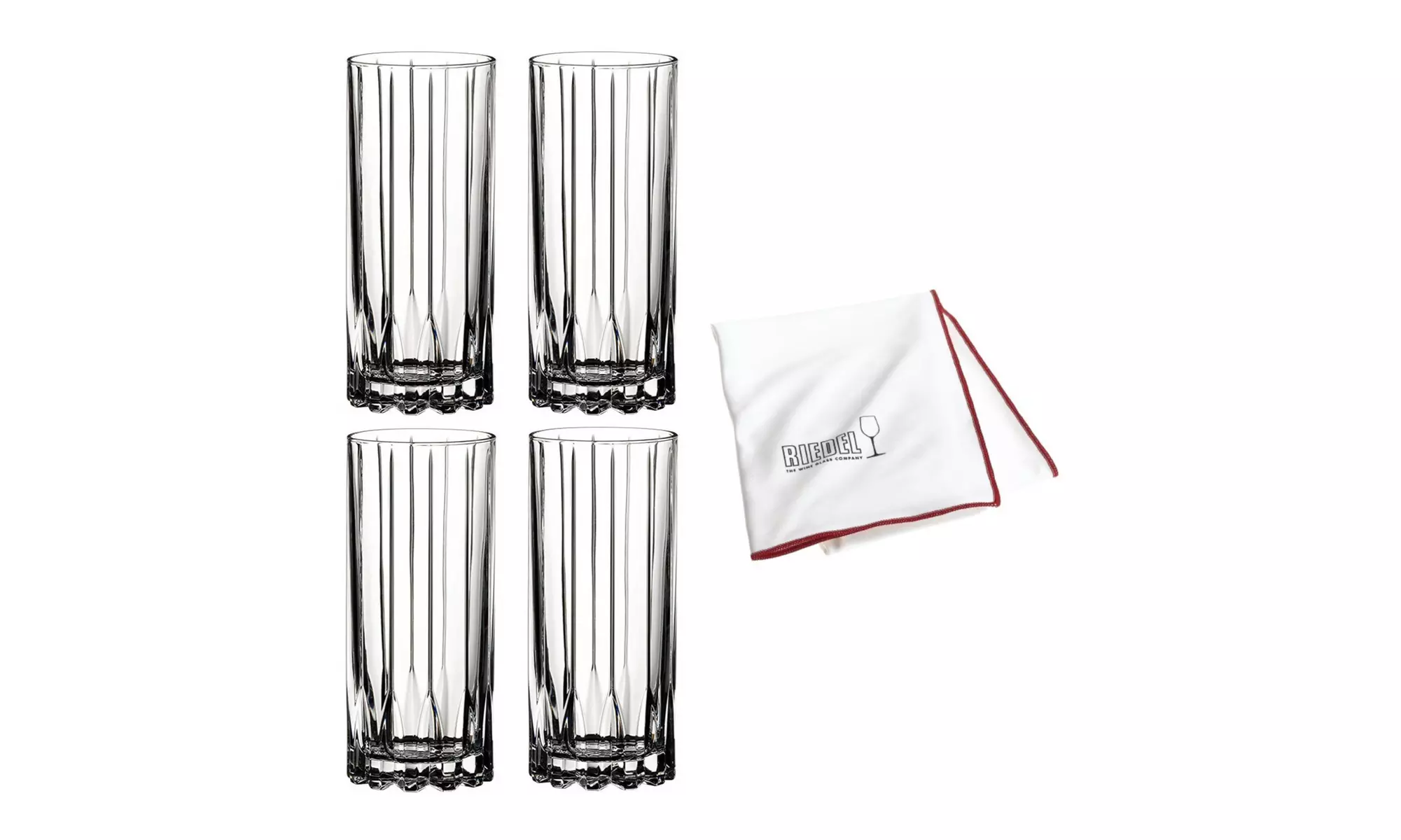 Riedel Drink Specific Glassware Highball Glass (10 oz, Set of 4) with Cloth - Primary Image