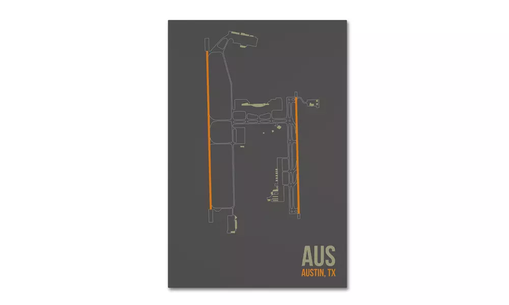 08 Left 'AUS Airport Layout' Canvas Art - Primary Image
