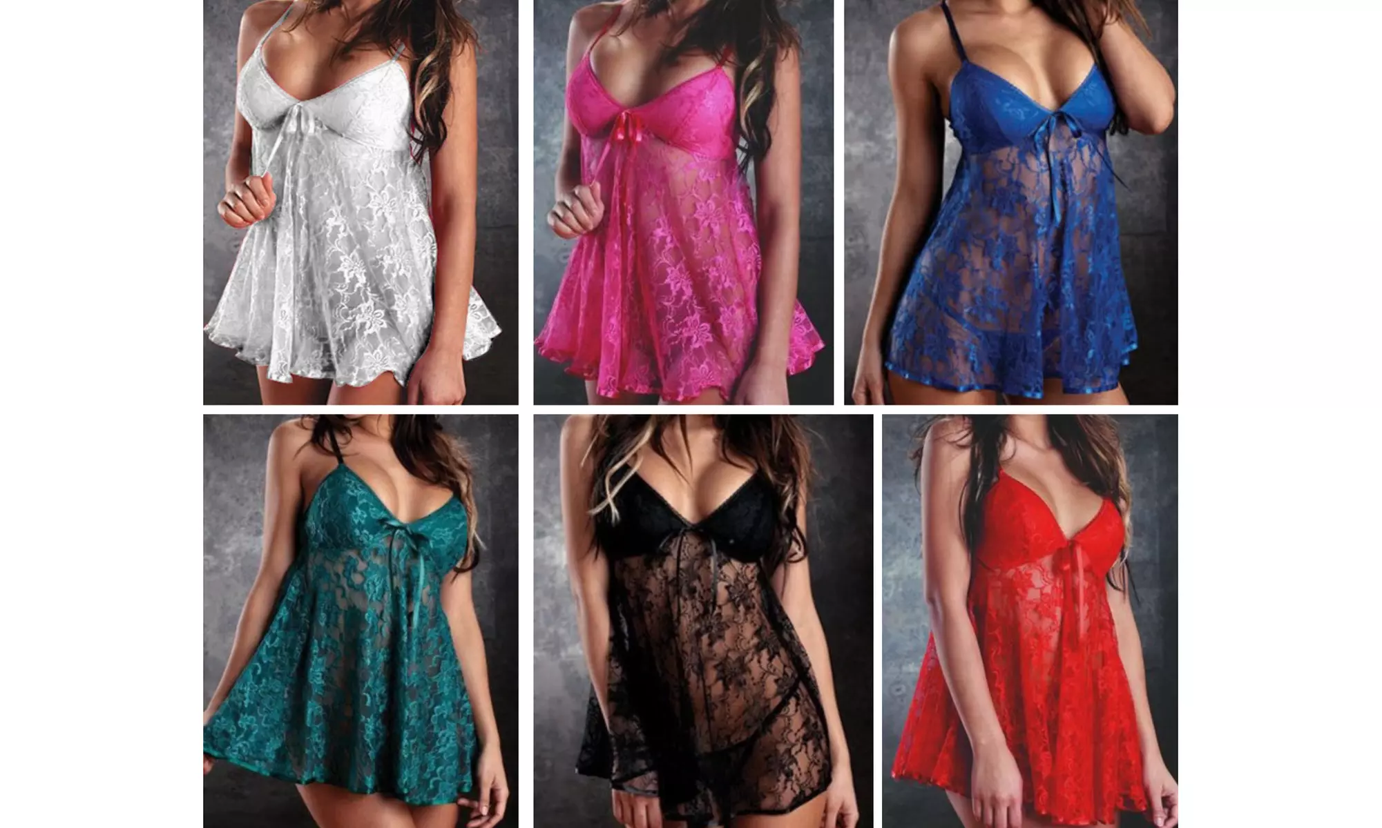 Women's Sexy Lingerie Babydoll Sleepwear Underwear Lace Nightwear Dress G-String