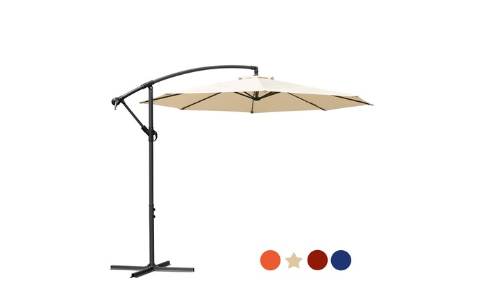 Up To 47 Off On Masvis Offset Umbrella 10 Ft Groupon Goods Masvis Offset Umbrella 10 Ft