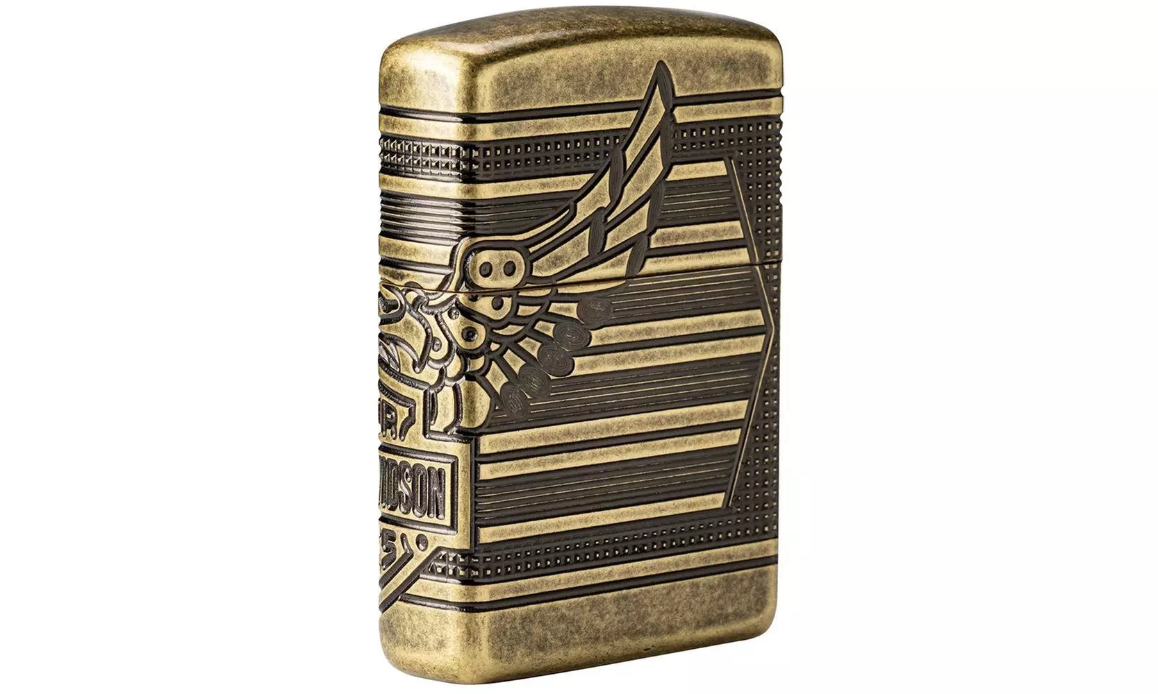 Zippo Harley Davidson 2019 Collectible, Armor Antique Brass Lighter #29898 - Second Medium