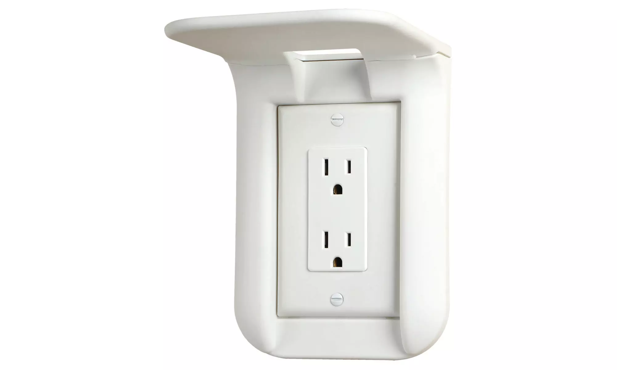 Wall Outlet Shelf - Easy to install Counter Top Socket Shelf - Primary Image