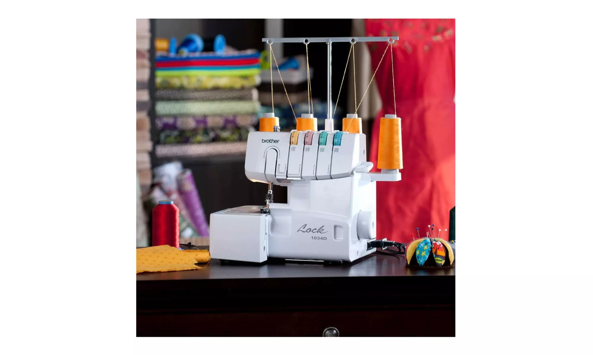 Brother 1034D Serger, Heavy-Duty Metal Frame Overlock Machine - Second Medium