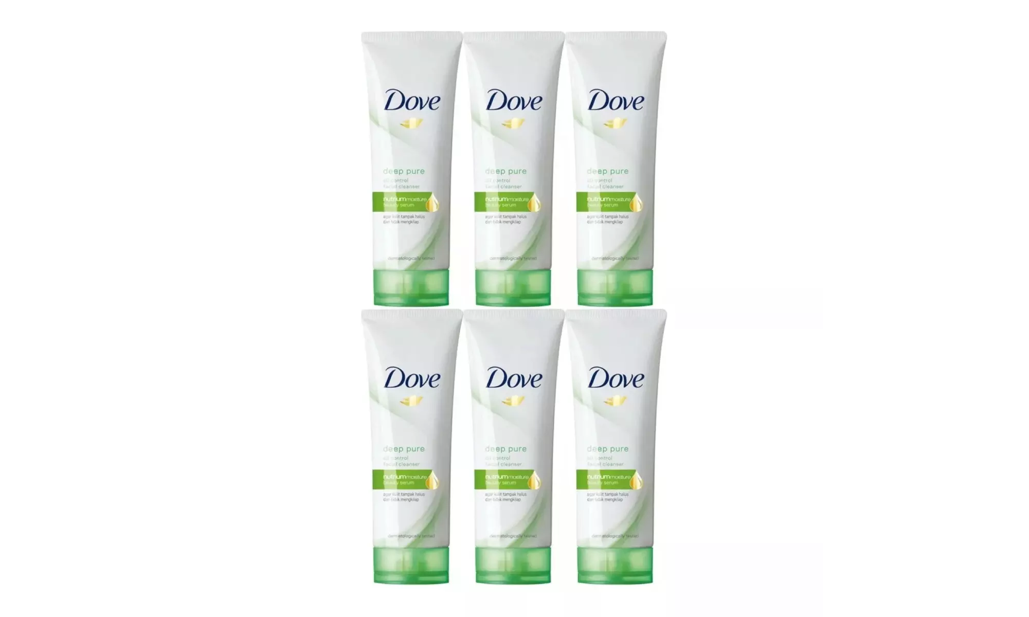 Dove Deep Pure Oil Control Facial Cleaner 100 Grams (6 Pack)