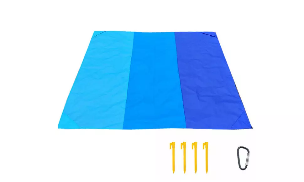 Extra Large Sandproof Beach Mat Blanket for Picnic Camping Hiking 83"x78" 