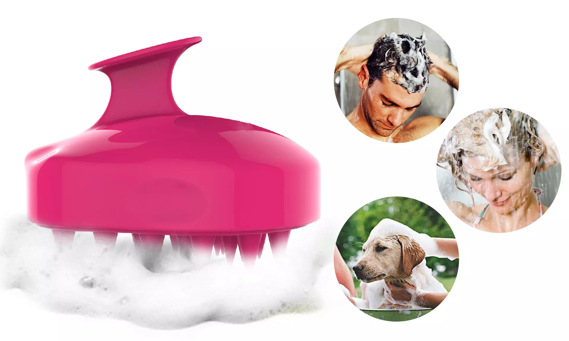 Rejuvenating and Soothing Silicone Hair and Scalp Massager Brush