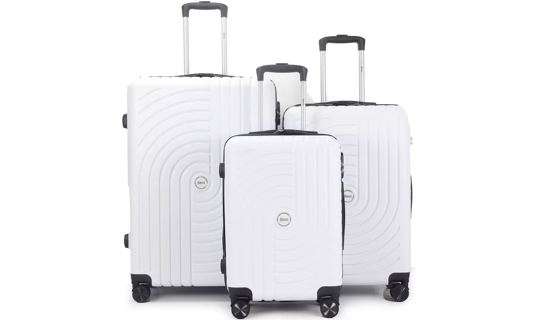 3-Piece Hardside Luggage Set with 360 Dual Spinner Wheels and Combo Lock