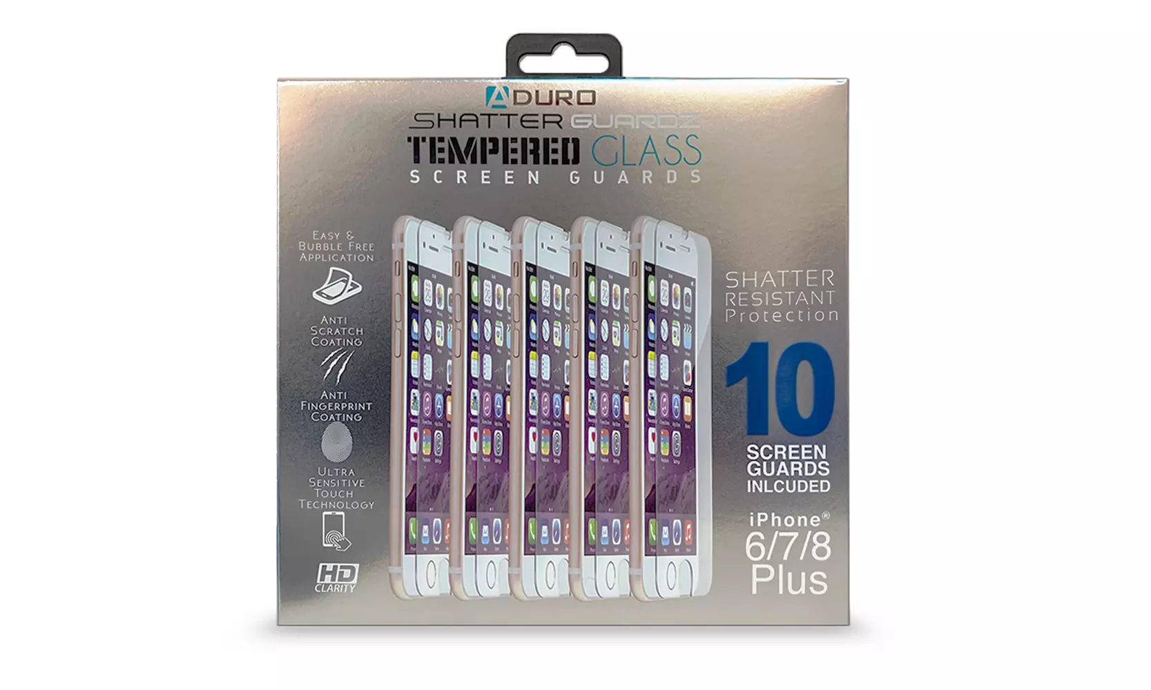 ShatterGuardz Tempered Glass Screen Protectors for iPhone (3, 5, or 10-Pack) 