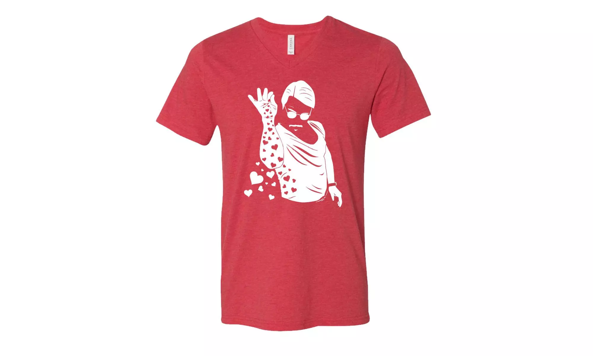 Salt Bae Nusret Mens V-Neck T-Shirt Pinch Saltbae Stake Turkish Chef Heart Love - Primary Image