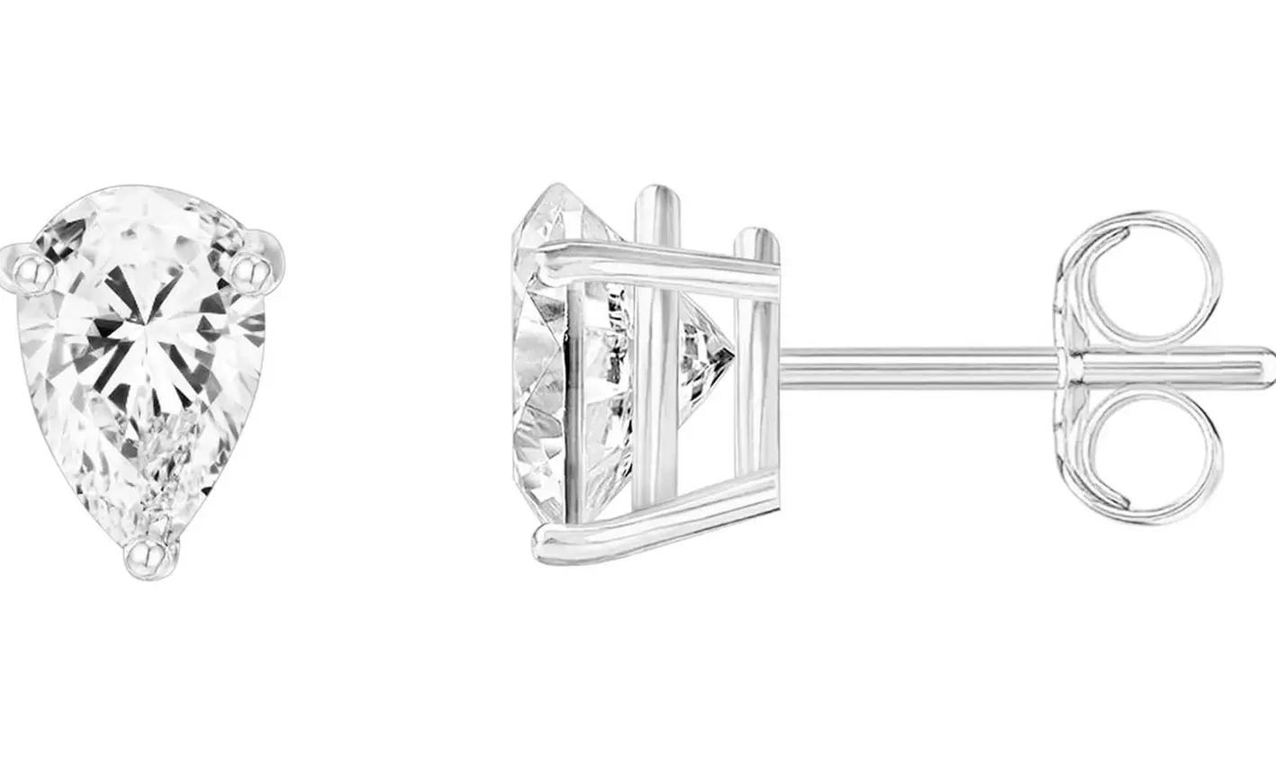 925 Sterling Silver Crystal Stud Earrings Made With Swarovski - Multiple Options