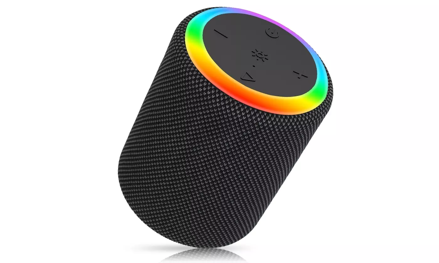 KOCASO Mini Waterproof Portable Wireless Bluetooth Speaker with 7 RGB Lights