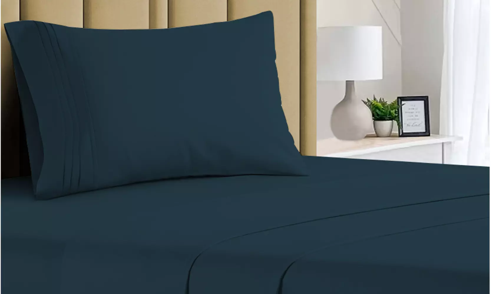 1800 TC Twin Sheet Set - 3PC Double Brushed Bamboo Blend