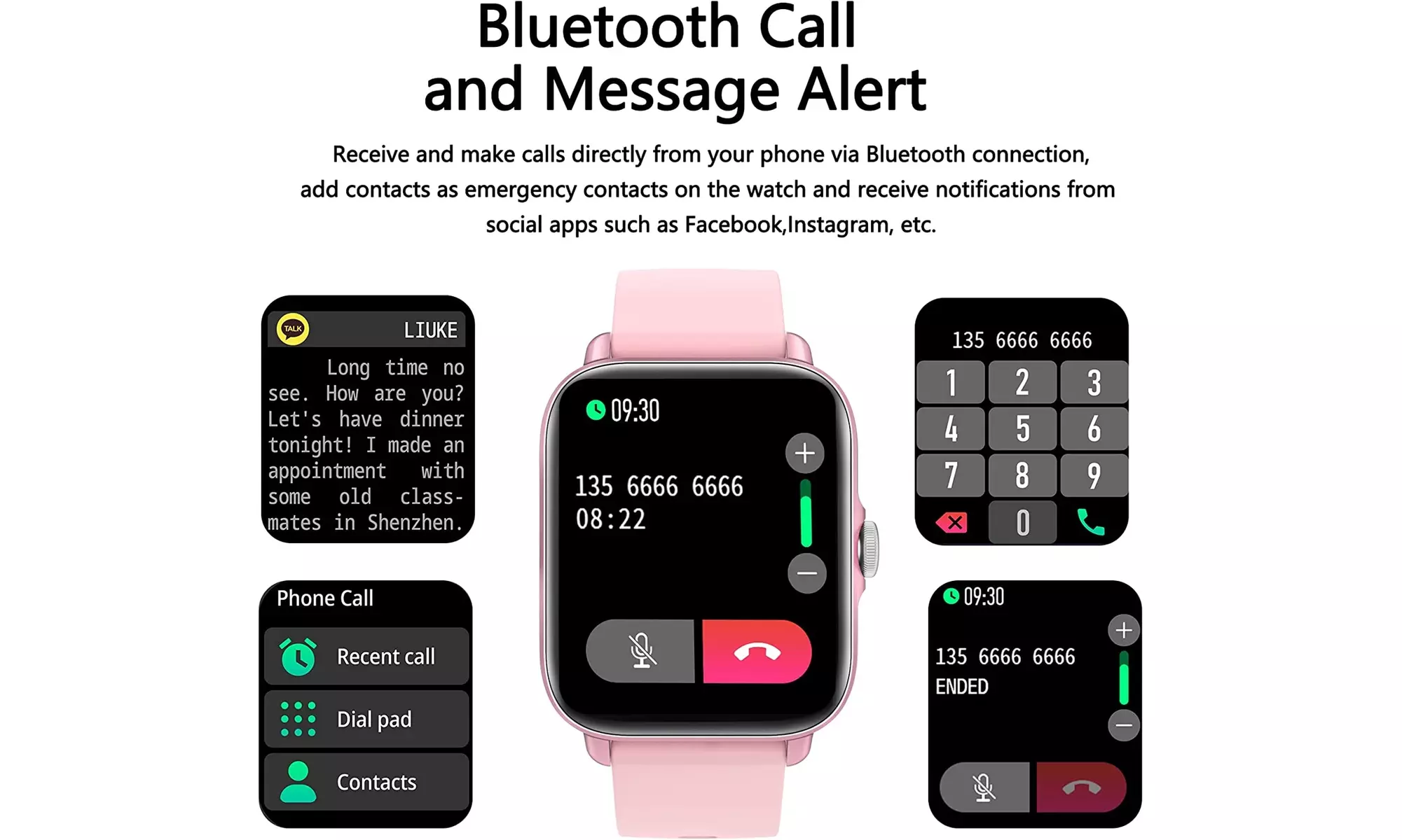 Smart Watch (Answer/Make Call), 1.7" Smartwatch Fitness Tracker - Second Medium