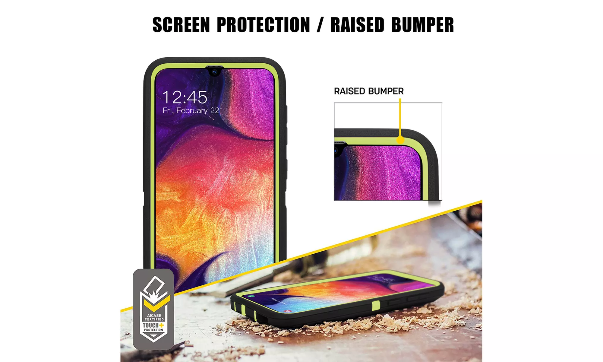 For Samsung Galaxy A20/Galaxy A30 Heavy Duty Hybrid Shockproof Case Cover