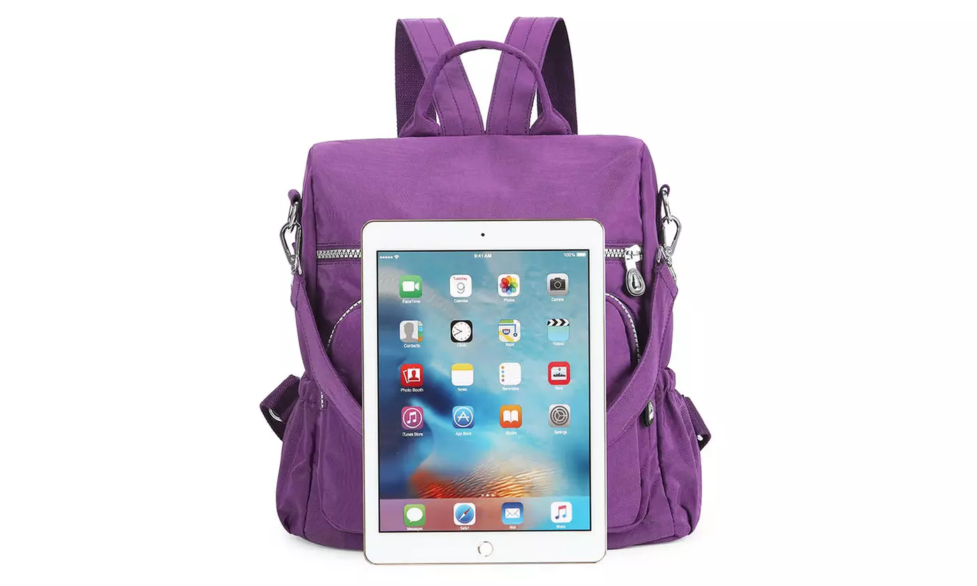 Women's Lightweight Waterproof Nylon Backpack - Multiple Options
