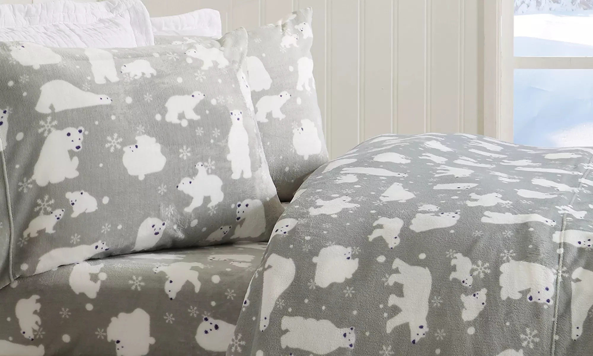 Ultra Soft Velvet Plush Printed Bed Sheet Set