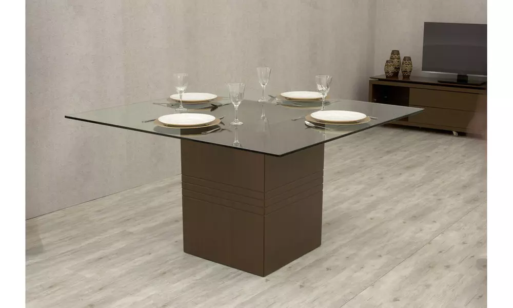 Perry 1.8 - 55.12 in Sleek Tempered Glass Table Top - Primary Image