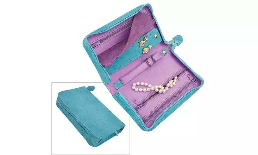 Reed & Barton Pisa Turquoise Jewelry Travel Case - Primary Image