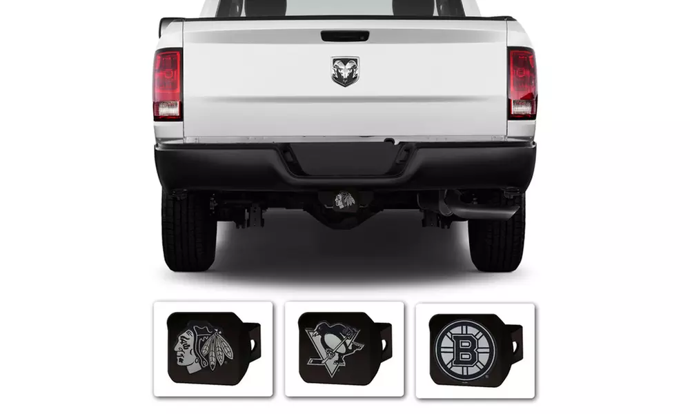 Fanmats NHL Black Hitch Cover with Chrome Emblem - Primary Image